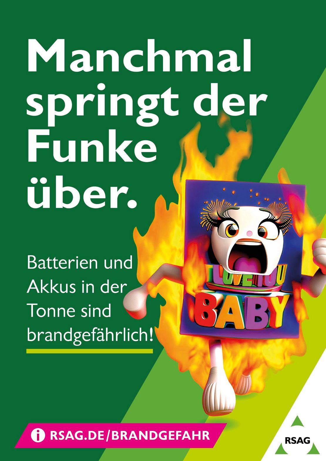 Kampagne "Brandgefahr" Motiv Grusskarte