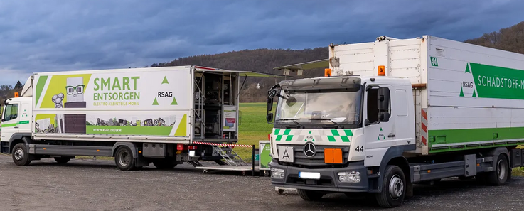 Schadstoff-Mobil und Elektro-Kleinteile-Mobil der RSAG